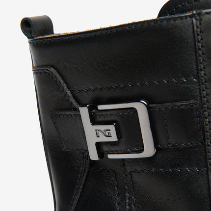 Nero Giardini Anfibi Donna in Pelle Nero I514833D NERO 100 Nero Giardini 
