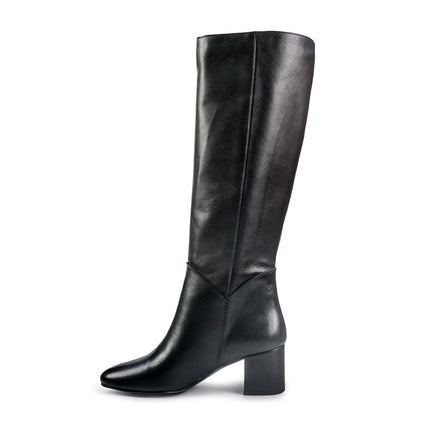 Stivali Spatarella Donna Tubolare in Pelle Nero 0301 BLACK Spatarella 