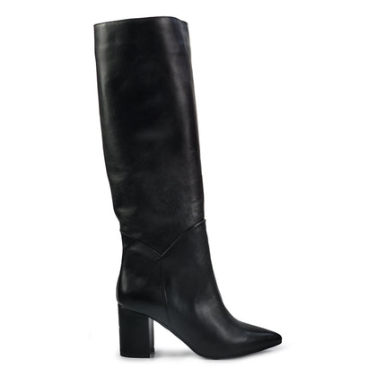 Spatarella Stivali Donna a Punta con Tacco in Pelle Nero LP111 BLACK Spatarella 