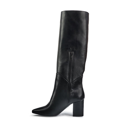 Spatarella Stivali Donna a Punta con Tacco in Pelle Nero LP111 BLACK Spatarella 