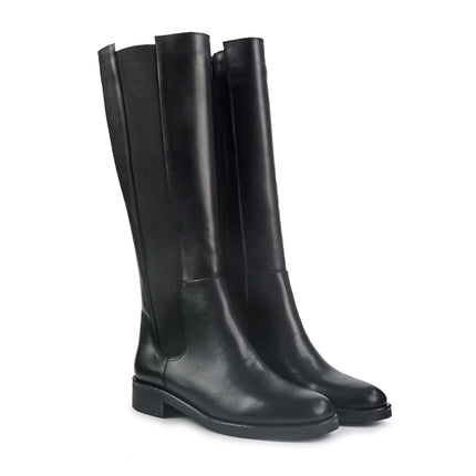 Spatarella Stivali Donna Tacco Basso Cavallerizza in pelle Nero LP21 BLACK Spatarella 