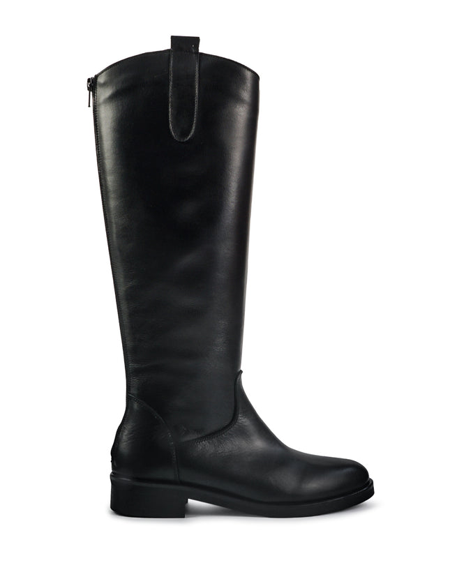 Spatarella Stivali Donna con Tacco Basso Cavallerizza in Pelle Nero LP22 BLACK Spatarella 