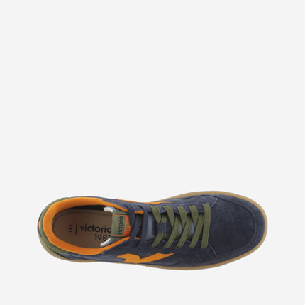 Victoria Sneakers Uomo Bassa in Pelle Blu Multi 8806111 SMASH U MARINO Victoria 