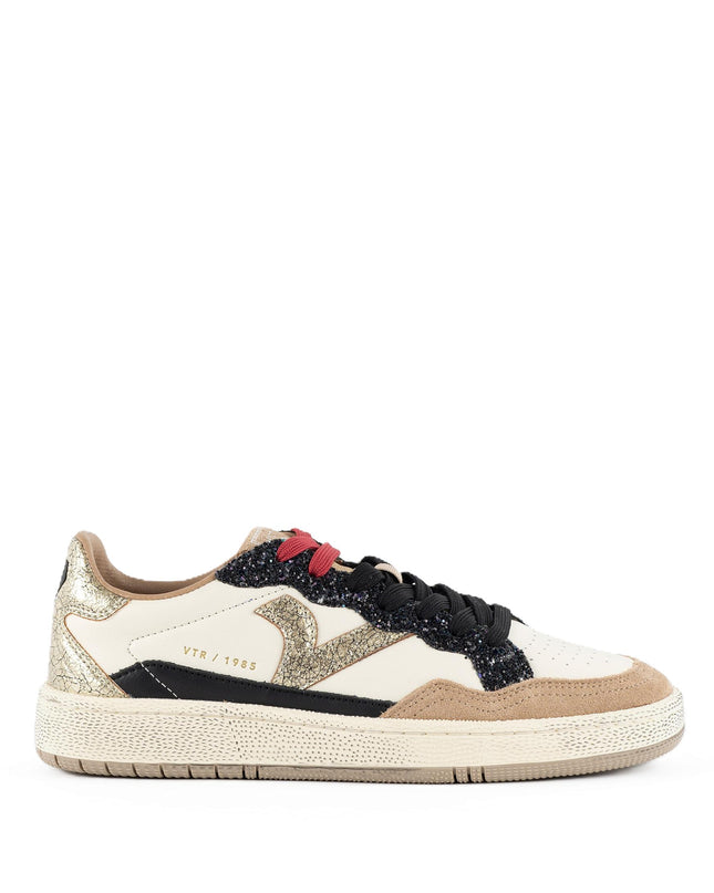 Sneakers Victoria Donna Bassa in Pelle Taupe Glitter Multi 8806113 SMASH GLITTER Victoria 