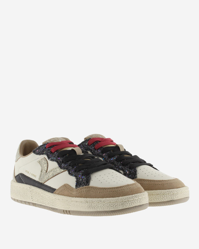 Sneakers Victoria Donna Bassa in Pelle Taupe Glitter Multi 8806113 SMASH GLITTER Victoria 
