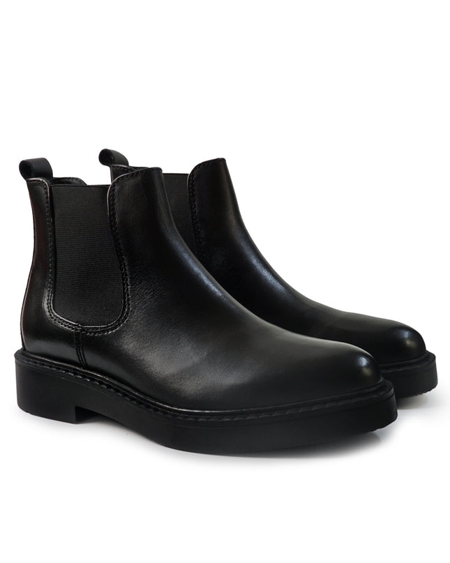 Vueva Stivaletti Chelsea Uomo in Pelle Nero MH588H07 BARCLAY BLACK Vueva 