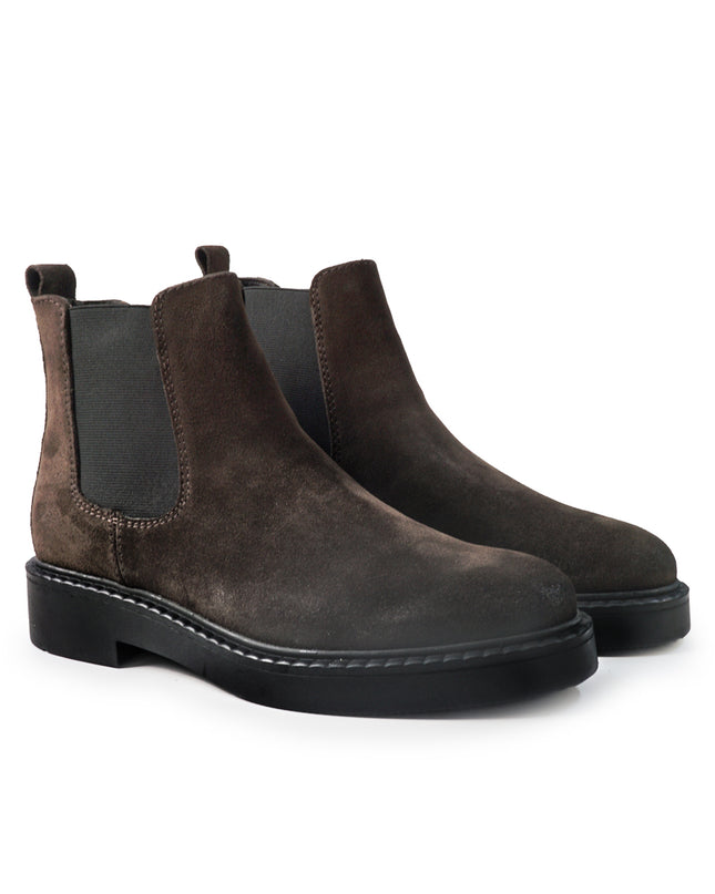 Vueva Stivaletti Chelsea Uomo in Camoscio Testa di Moro MH588H07 BARCLAY BROWN Vueva 