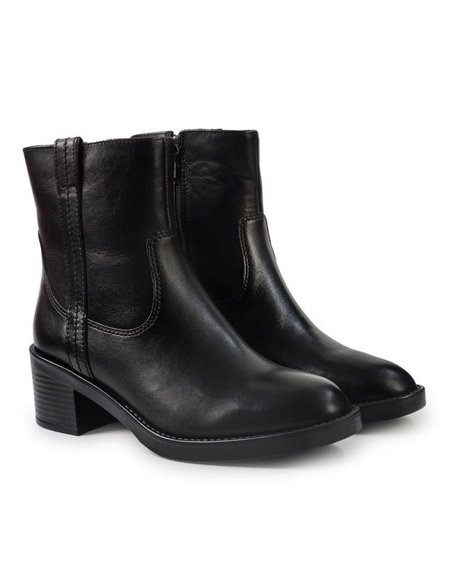 Vueva Stivaletti Donna con Tacco in Pelle Nero WH497H04 OMEGA BLACK Vueva 