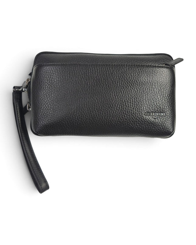 Borsello Pochette con Manetta in Pelle Nera | Albreto Guardiani 551 BLACK Alberto Guardiani 