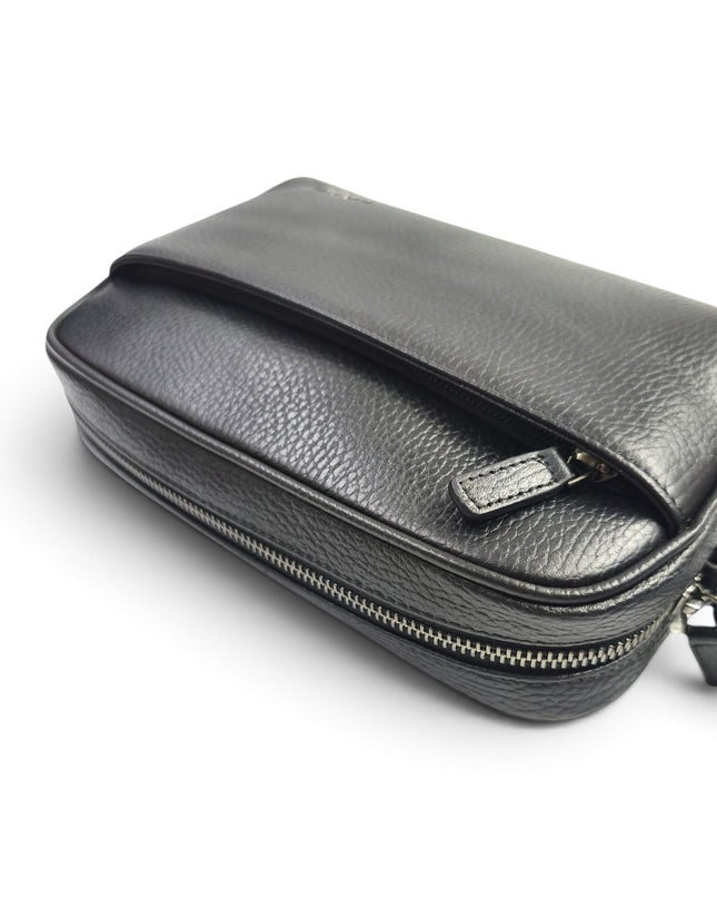 Borsello Pochette con Manetta in Pelle Nera | Albreto Guardiani 552 BLACK Alberto Guardiani 