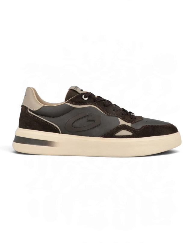 Sneakers Bassa Uomo in Pelle e Camoscio Marrone Multi | Alberto Guardiani AERIS BASKET LEATHER BROWN MULTI Alberto Guardiani 