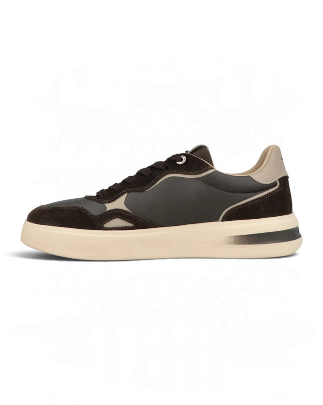 Sneakers Bassa Uomo in Pelle e Camoscio Marrone Multi | Alberto Guardiani AERIS BASKET LEATHER BROWN MULTI Alberto Guardiani 