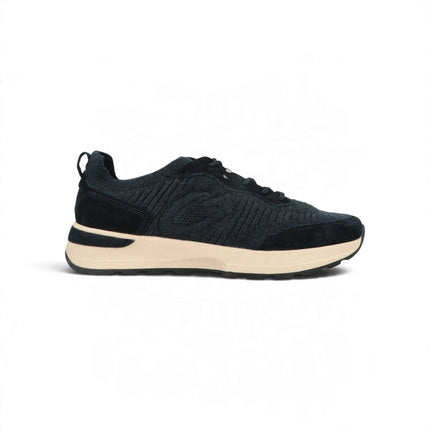 Sneakers Bassa Uomo in Camoscio e Tessuto Blu | Alberto Guardiani LEVANTE KNIT NAVY Alberto Guardiani 
