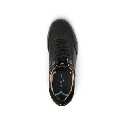 Sneakers Bassa Uomo in Camoscio e Tessuto Blu LIBRA TOP BLACK Alberto Guardiani 