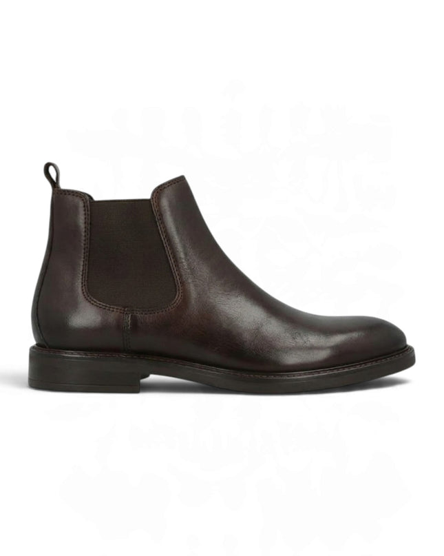 Stivaletto Chelsea da Uomo in Pelle Testa di Moro | Alberto Guardiani ZENO CHELSEA DARK BROWN Alberto Guardiani 