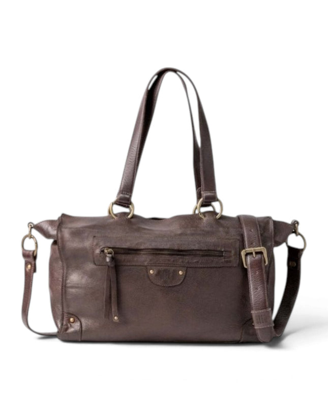 Borsa Donna Spalla Tracolla in Pelle Vacchetta Marrone | Biba AKA2L DARK BROWN Biba 