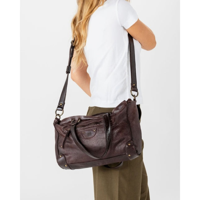Borsa Donna Spalla Tracolla in Pelle Vacchetta Marrone | Biba AKA2L DARK BROWN Biba 