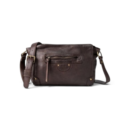 Borsa Media Donna Spalla Tracolla in Pelle Vacchetta Marrone | Biba AKA3L DARK BROWN Biba 