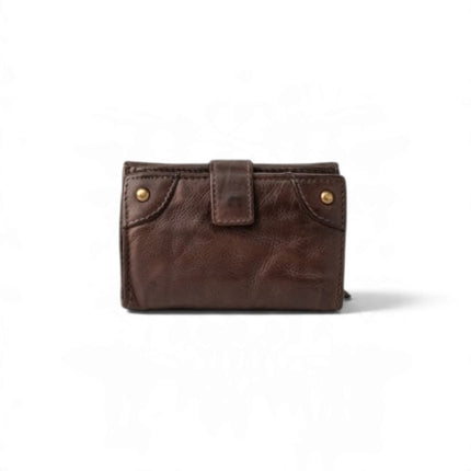 Portafogli Donna in Pelle Vacchetta Marrone | Biba AKA4L DARK BROWN Biba 