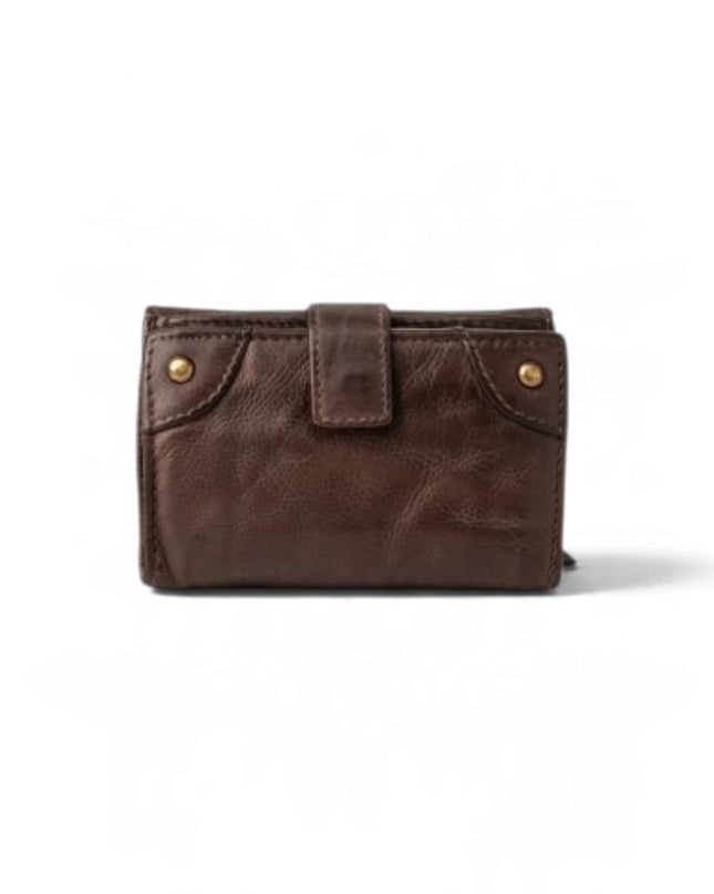 Portafogli Donna in Pelle Vacchetta Marrone | Biba AKA4L DARK BROWN Biba 