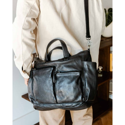 Borsa Work Portadocumenti Pelle in Vacchetta Nero Metal | Biba DIT2L BLACK Biba 