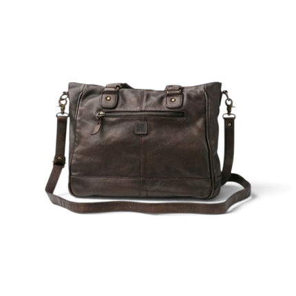 Borsa Portadocumenti Pelle in Vacchetta Marrone Perla | Biba KEO2L DARK BROWN Biba 