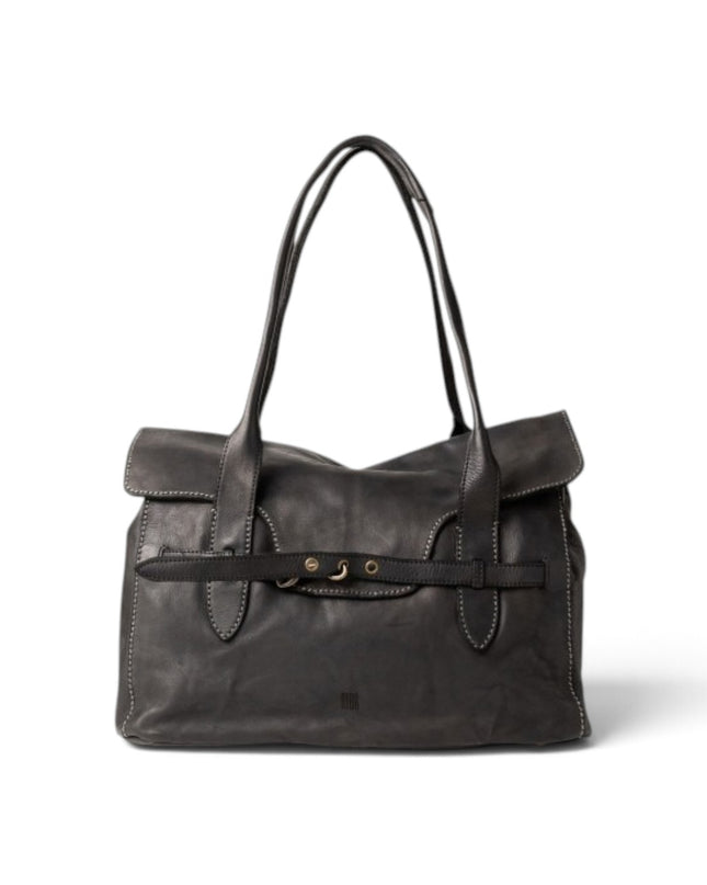 Borsa Postina Birkin Donna Pelle in Vacchetta Nera | Biba KLL1L BLACK Biba 