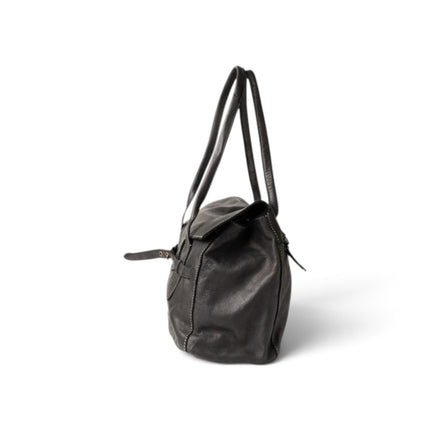 Borsa Postina Birkin Donna Pelle in Vacchetta Nera | Biba KLL1L BLACK Biba 