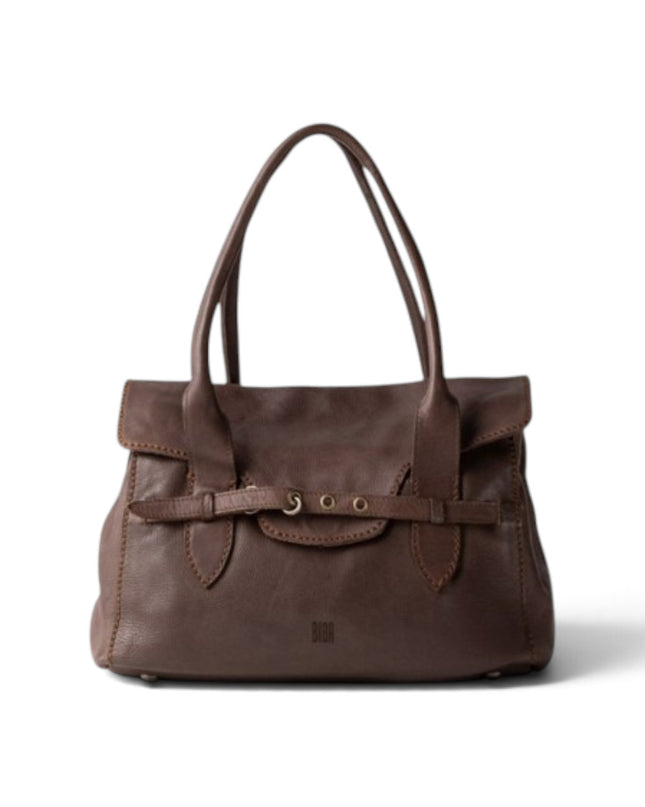 Borsa Postina Birkin Donna Pelle in Vacchetta Marrone | Biba KLL2L DARK BROWN Biba 