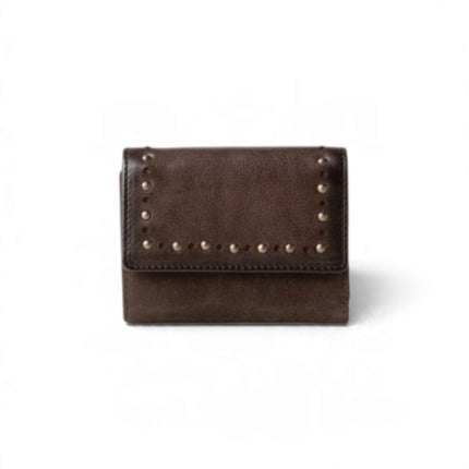 Portafogli Donna in Pelle Vacchetta Marrone | Biba LEF3L DARK BROWN Biba 
