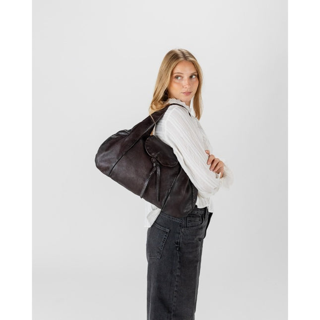 Borsa a Spalla in Pelle Marrone | Biba OXF1L DARK BROWN Biba 
