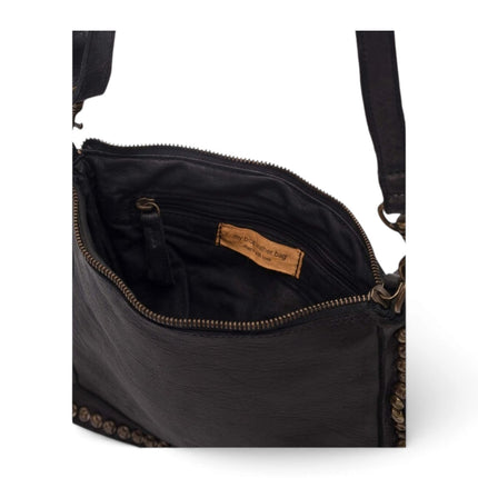 Borsa con Tracolla e Manetta in Pelle Nera | Biba POR2L BLACK Biba 