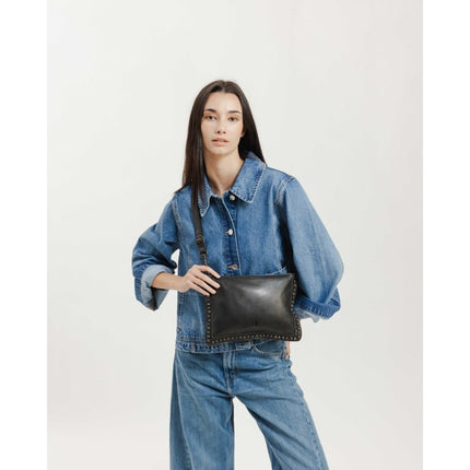 Borsa con Tracolla e Manetta in Pelle Nera | Biba POR2L BLACK Biba 