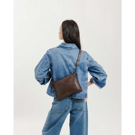 Borsa con Tracolla e Manetta in Pelle Marrone | Biba POR2L DARK BROWN Biba 