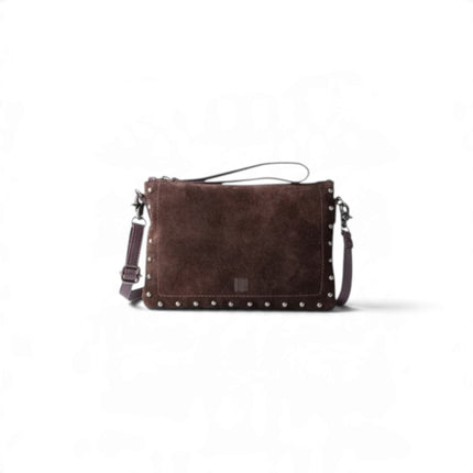Borsa con Tracolla e Manetta in Camoscio Bordo | Biba PRR1L BURGUNDY Biba 
