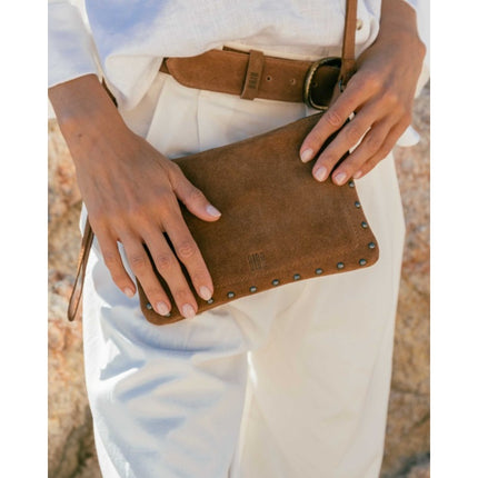 Borsa con Tracolla e Manetta in Camoscio Taupe Beige | Biba PRR1L TAUPE Biba 