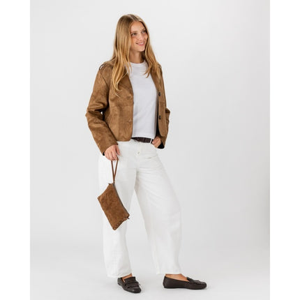 Borsa con Tracolla e Manetta in Camoscio Taupe Beige | Biba PRR1L TAUPE Biba 