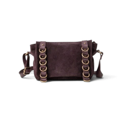 Borsa Donna con Patta e Tracolla in Camoscio Bordo | Biba RGG1L BURGUNDY Biba 