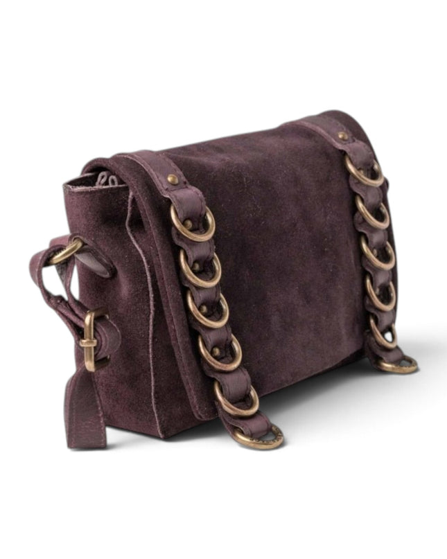 Borsa Donna con Patta e Tracolla in Camoscio Bordo | Biba RGG1L BURGUNDY Biba 