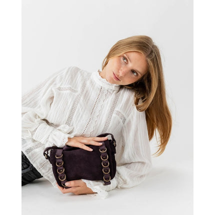 Borsa Donna con Patta e Tracolla in Camoscio Bordo | Biba RGG1L BURGUNDY Biba 