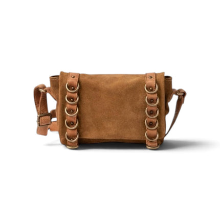 Borsa Donna con Patta e Tracolla in Camoscio Tan Cuoio | Biba RGG1L TAN Biba 