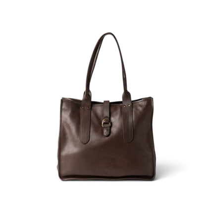 Borsa Shopper Donna a Spalla in Pelle Marrone Moro | Biba RUE1L DARK BROWN Biba 