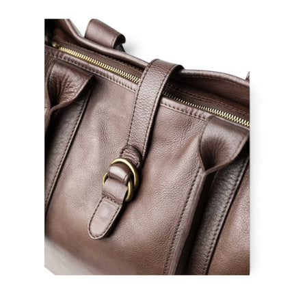 Borsa Shopper Donna a Spalla in Pelle Marrone Moro | Biba RUE1L DARK BROWN Biba 