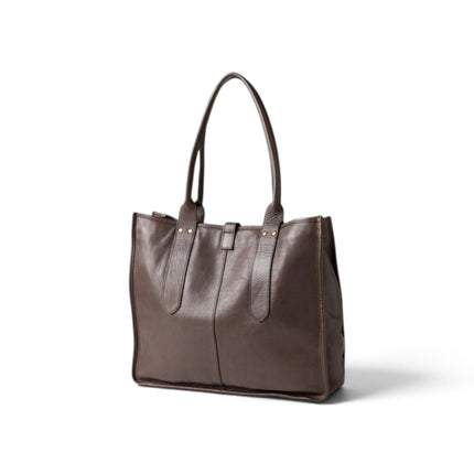 Borsa Shopper Donna a Spalla in Pelle Marrone Moro | Biba RUE1L DARK BROWN Biba 