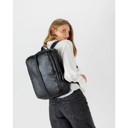 Zaino Multitasche in Pelle Vacchetta Nera | Biba TUR1L BLACK Biba 