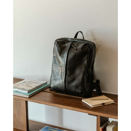Zaino Multitasche in Pelle Vacchetta Nera | Biba TUR1L BLACK Biba 