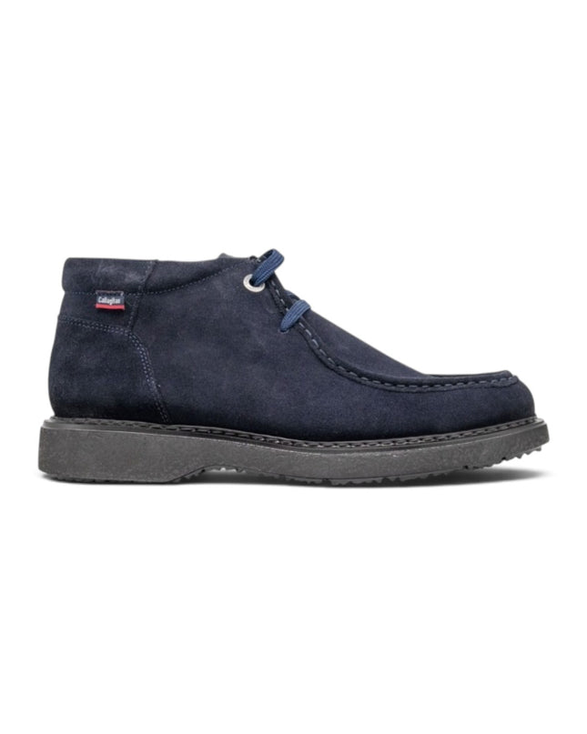 Polacchine Wallabee Uomo in Camoscio Blu | Callaghan 12307 FREE CREP SUEDE BLUE Callaghan 