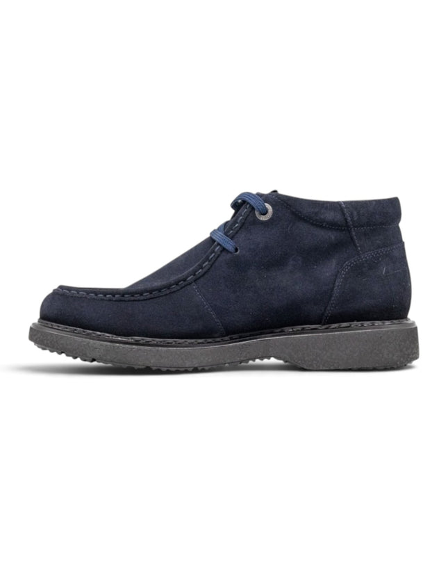 Polacchine Wallabee Uomo in Camoscio Blu | Callaghan 12307 FREE CREP SUEDE BLUE Callaghan 