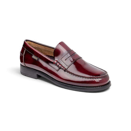 Mocassini Uomo College in Pelle Lucida Bordo | Callaghan 16100 PURE CONFORT ROJA Callaghan 