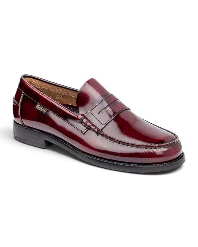 Mocassini Uomo College in Pelle Lucida Bordo | Callaghan 16100 PURE CONFORT ROJA Callaghan 